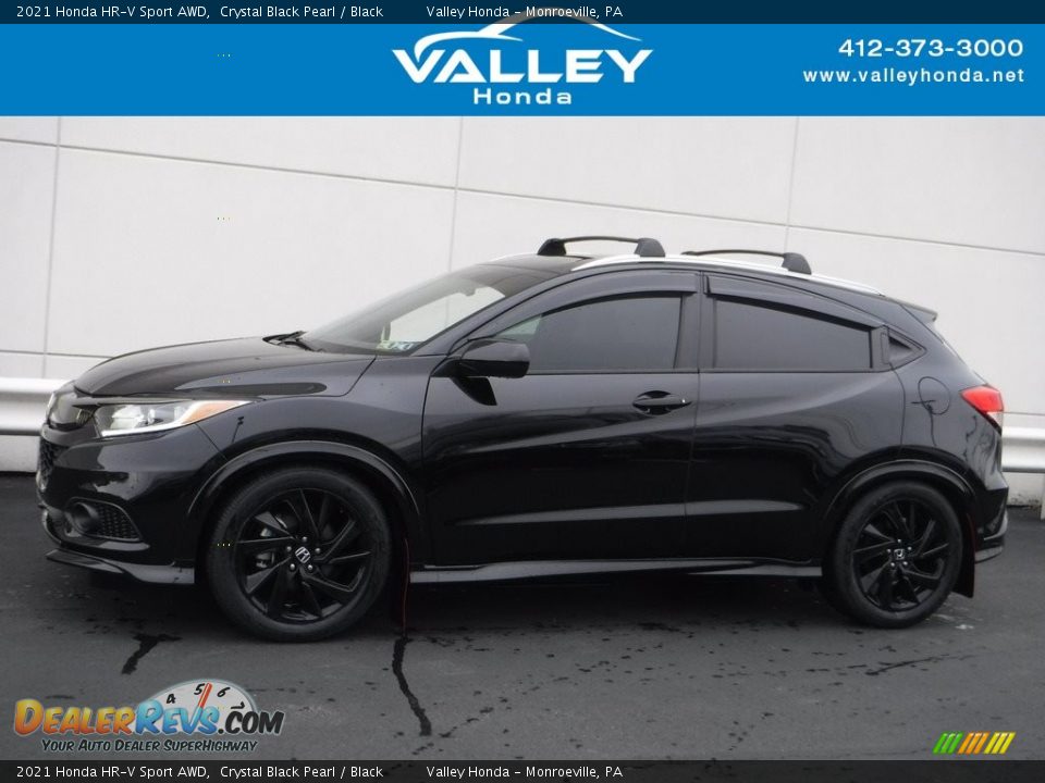 2021 Honda HR-V Sport AWD Crystal Black Pearl / Black Photo #2