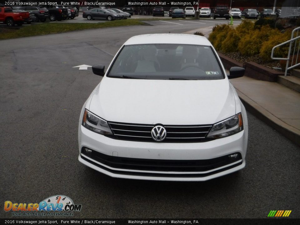 2016 Volkswagen Jetta Sport Pure White / Black/Ceramique Photo #9