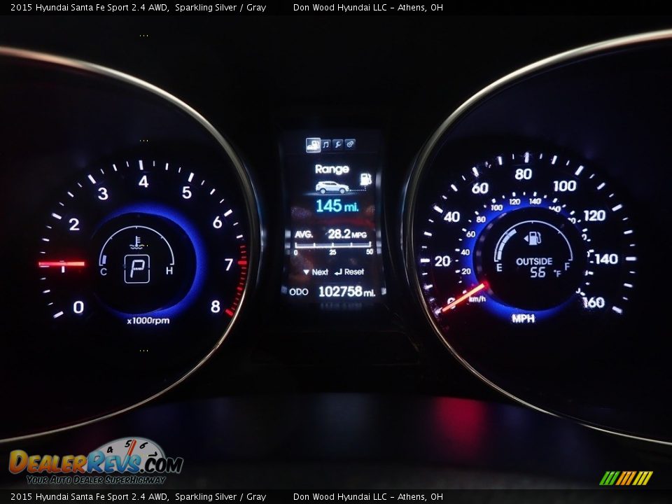 2015 Hyundai Santa Fe Sport 2.4 AWD Sparkling Silver / Gray Photo #29