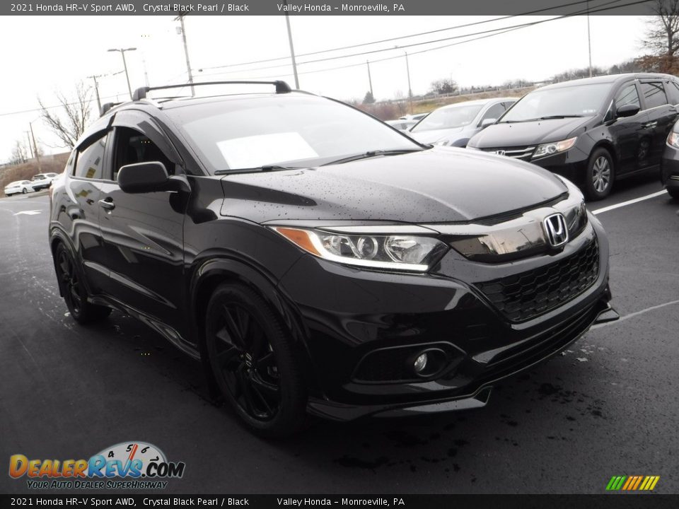 2021 Honda HR-V Sport AWD Crystal Black Pearl / Black Photo #6