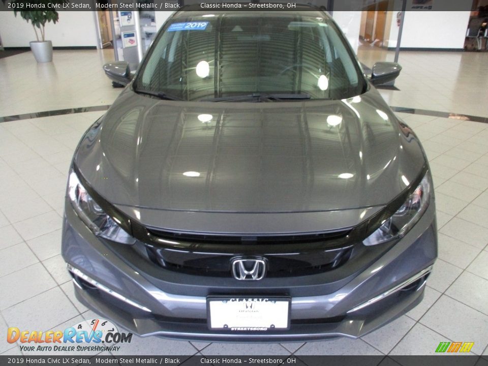 2019 Honda Civic LX Sedan Modern Steel Metallic / Black Photo #2