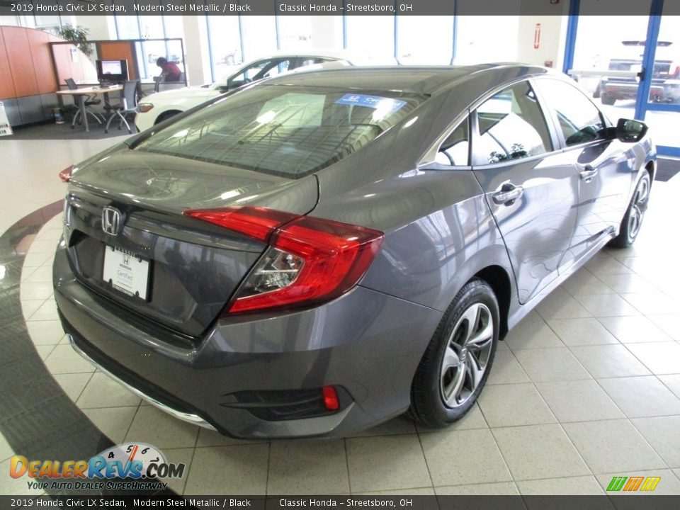 2019 Honda Civic LX Sedan Modern Steel Metallic / Black Photo #7