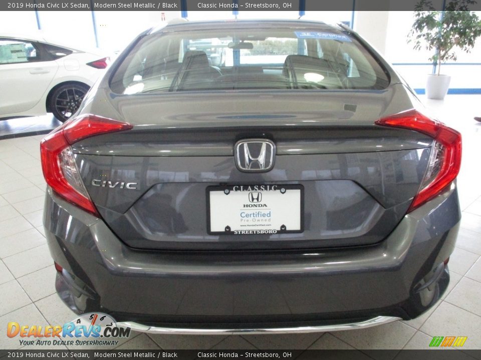 2019 Honda Civic LX Sedan Modern Steel Metallic / Black Photo #8