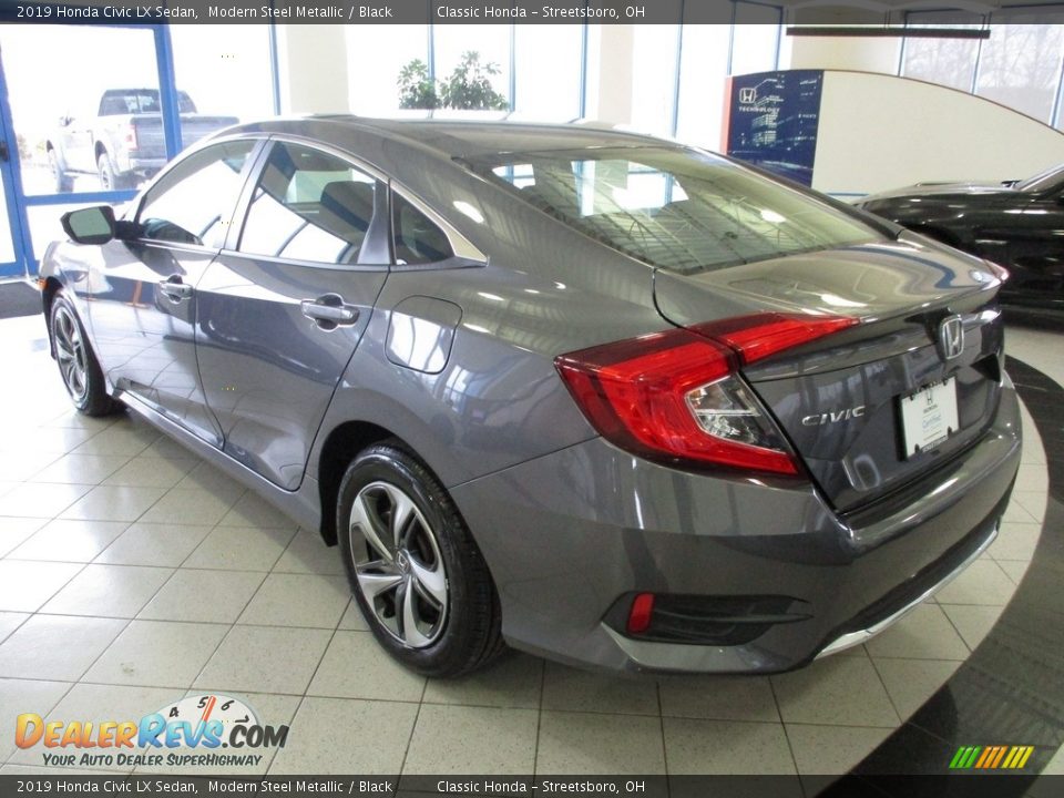 2019 Honda Civic LX Sedan Modern Steel Metallic / Black Photo #9