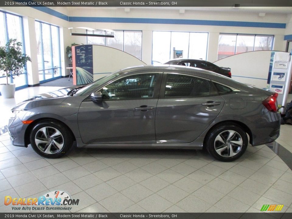 2019 Honda Civic LX Sedan Modern Steel Metallic / Black Photo #10