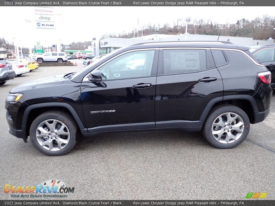 2022 Jeep Compass Limited 4x4 Diamond Black Crystal Pearl / Black Photo #2