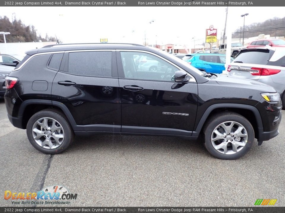 2022 Jeep Compass Limited 4x4 Diamond Black Crystal Pearl / Black Photo #7