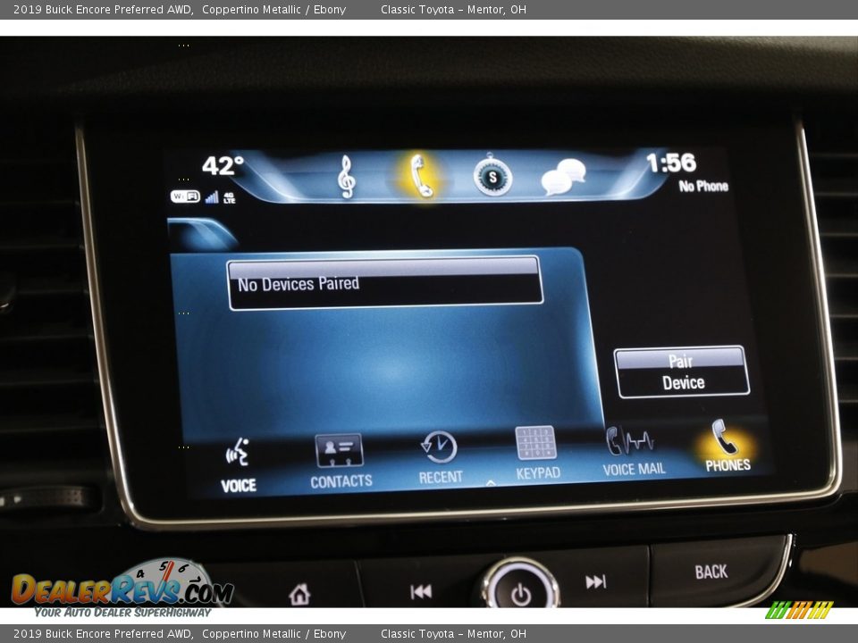 2019 Buick Encore Preferred AWD Coppertino Metallic / Ebony Photo #11
