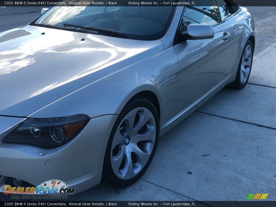 2005 BMW 6 Series 645i Convertible Mineral Silver Metallic / Black Photo #2