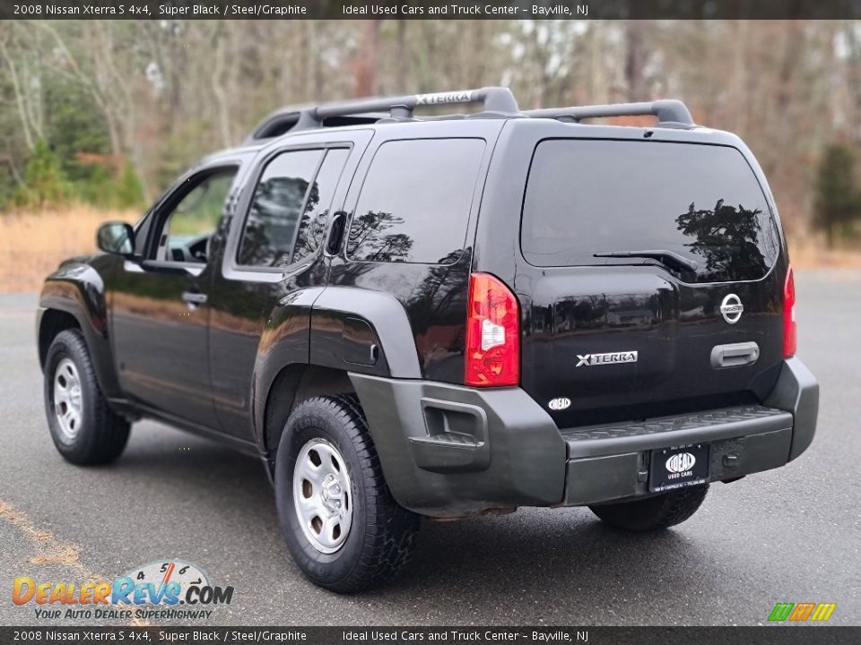 2008 Nissan Xterra S 4x4 Super Black / Steel/Graphite Photo #3