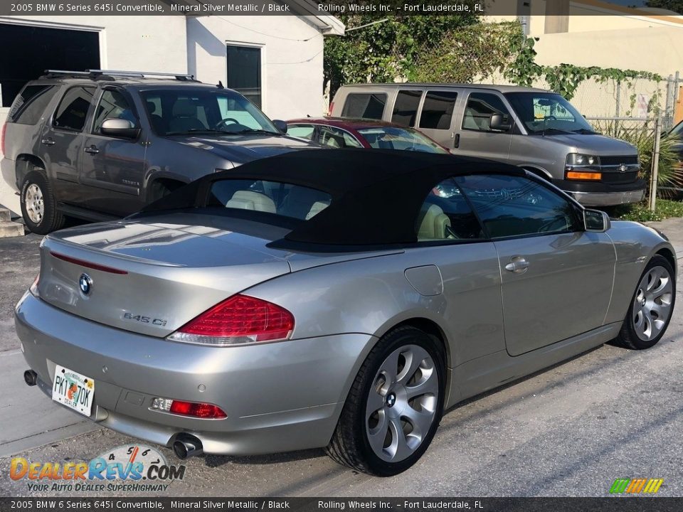2005 BMW 6 Series 645i Convertible Mineral Silver Metallic / Black Photo #4