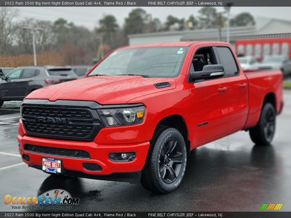 2022 Ram 1500 Big Horn Night Edition Quad Cab 4x4 Flame Red / Black Photo #1