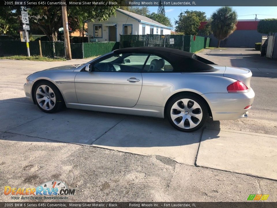 2005 BMW 6 Series 645i Convertible Mineral Silver Metallic / Black Photo #5