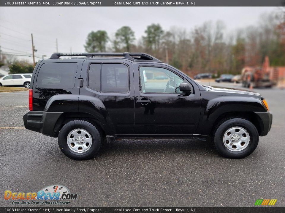 2008 Nissan Xterra S 4x4 Super Black / Steel/Graphite Photo #6