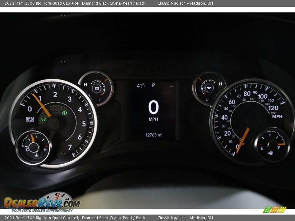 2021 Ram 1500 Big Horn Quad Cab 4x4 Diamond Black Crystal Pearl / Black Photo #8