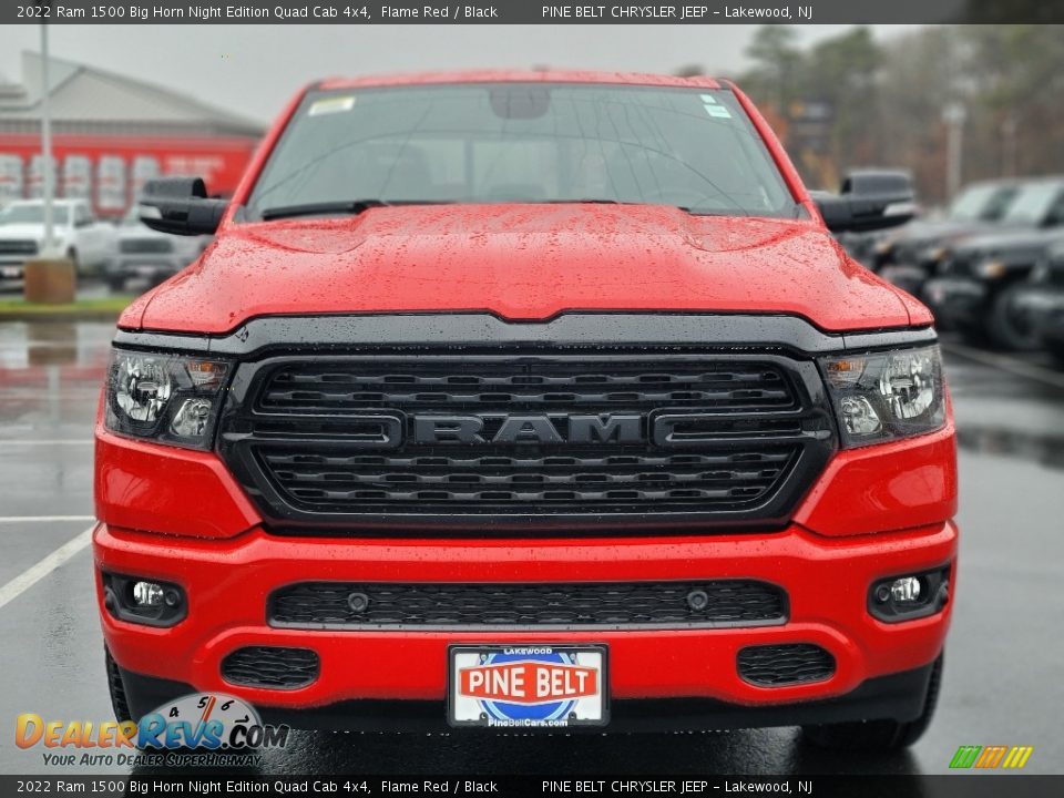 2022 Ram 1500 Big Horn Night Edition Quad Cab 4x4 Flame Red / Black Photo #3