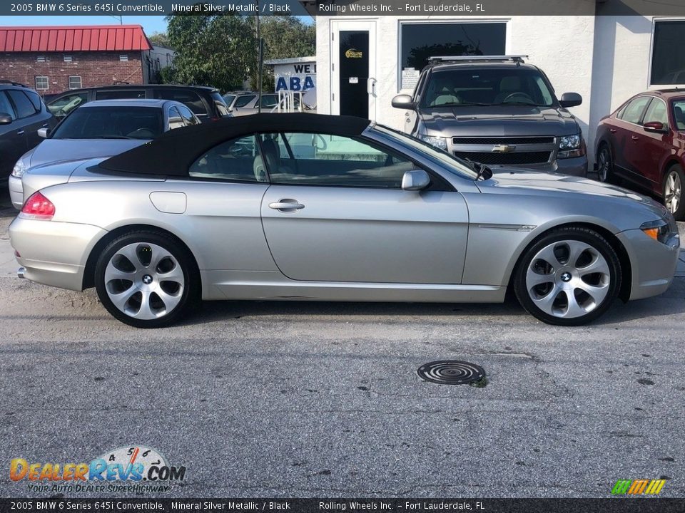 2005 BMW 6 Series 645i Convertible Mineral Silver Metallic / Black Photo #7