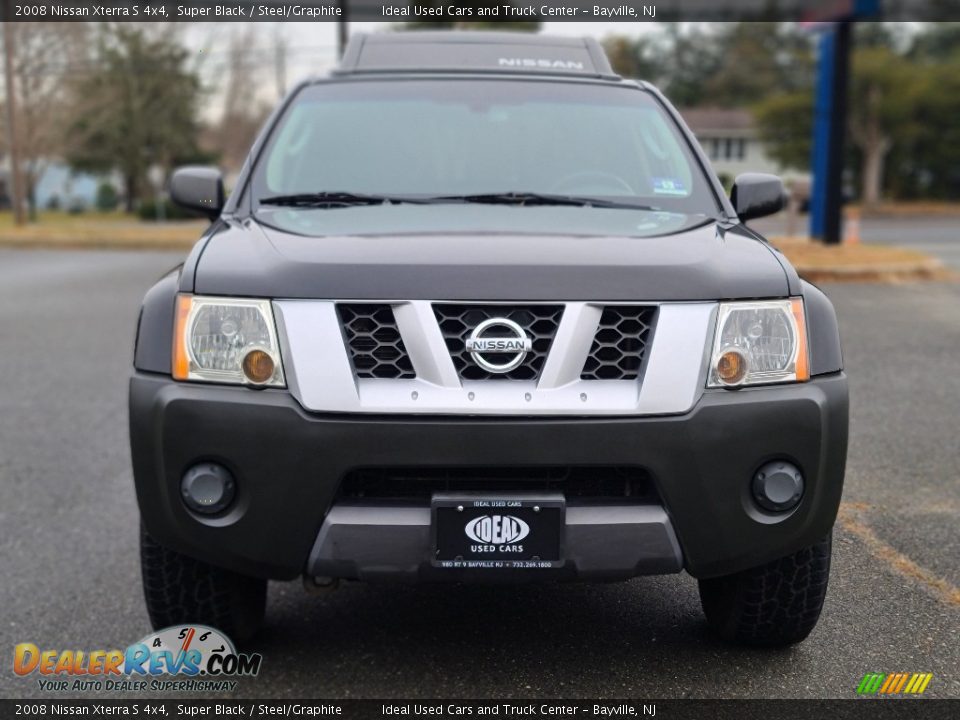 2008 Nissan Xterra S 4x4 Super Black / Steel/Graphite Photo #8