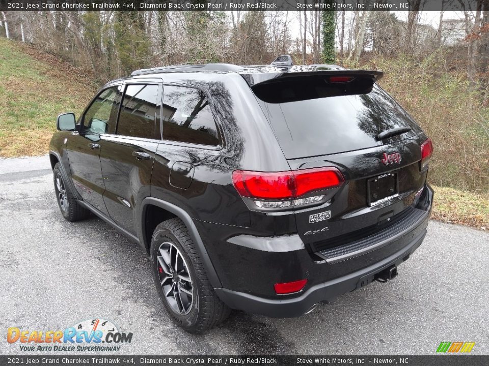 2021 Jeep Grand Cherokee Trailhawk 4x4 Diamond Black Crystal Pearl / Ruby Red/Black Photo #8