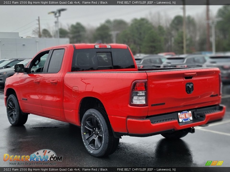 2022 Ram 1500 Big Horn Night Edition Quad Cab 4x4 Flame Red / Black Photo #6