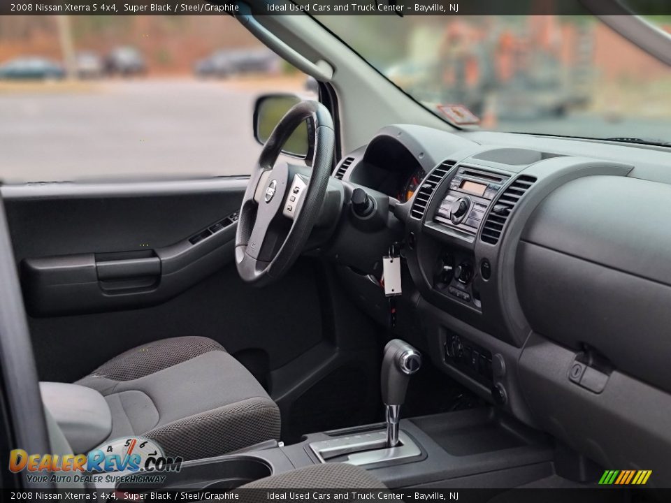 2008 Nissan Xterra S 4x4 Super Black / Steel/Graphite Photo #10