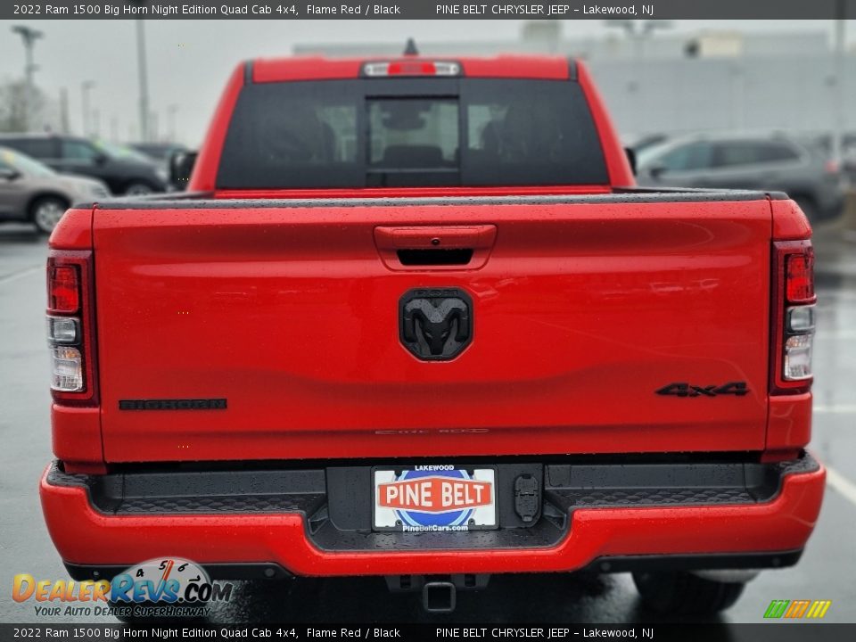 2022 Ram 1500 Big Horn Night Edition Quad Cab 4x4 Flame Red / Black Photo #7