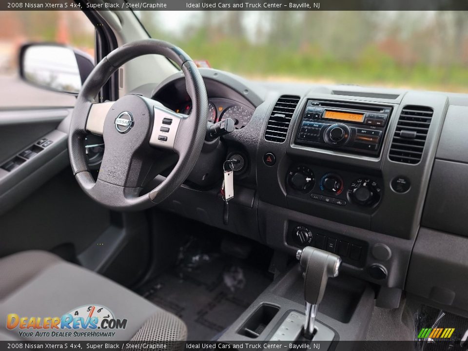 2008 Nissan Xterra S 4x4 Super Black / Steel/Graphite Photo #11