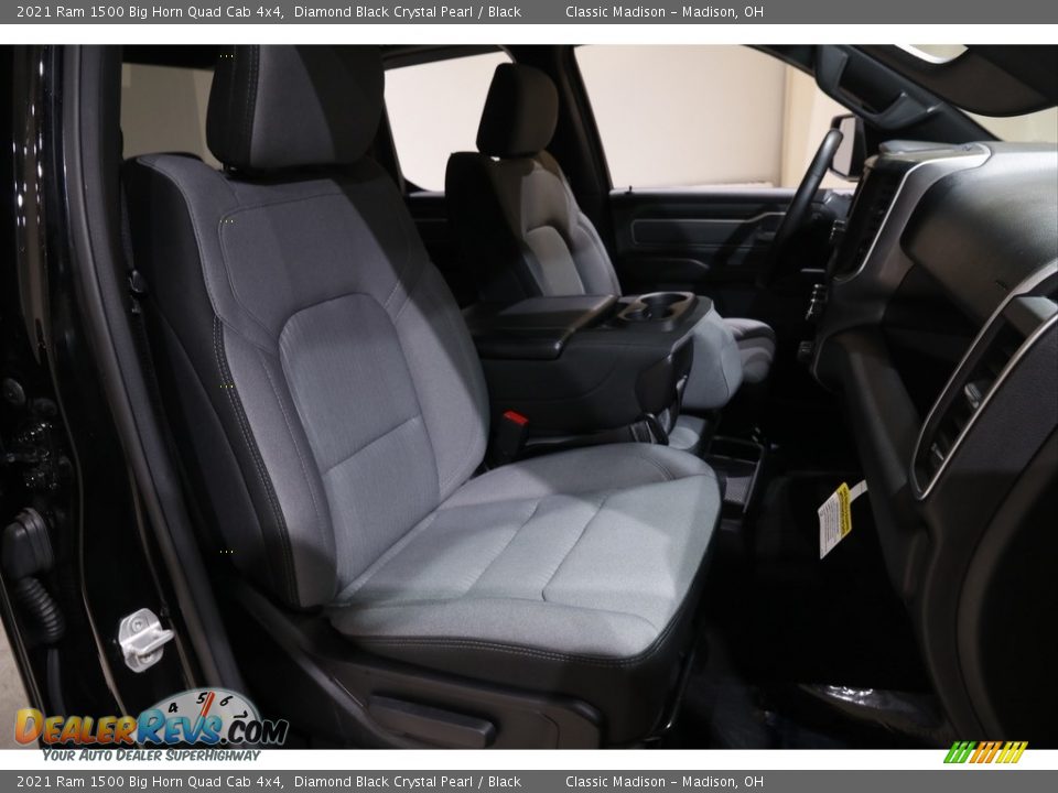 2021 Ram 1500 Big Horn Quad Cab 4x4 Diamond Black Crystal Pearl / Black Photo #14