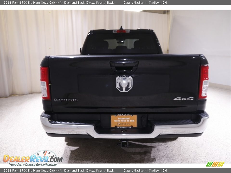 2021 Ram 1500 Big Horn Quad Cab 4x4 Diamond Black Crystal Pearl / Black Photo #17