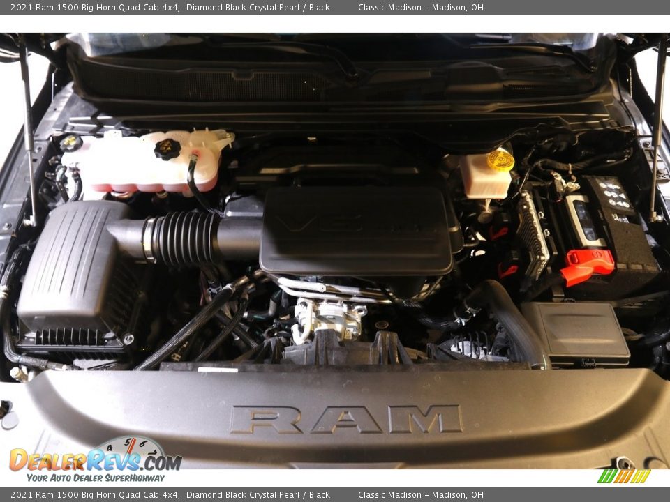 2021 Ram 1500 Big Horn Quad Cab 4x4 Diamond Black Crystal Pearl / Black Photo #18