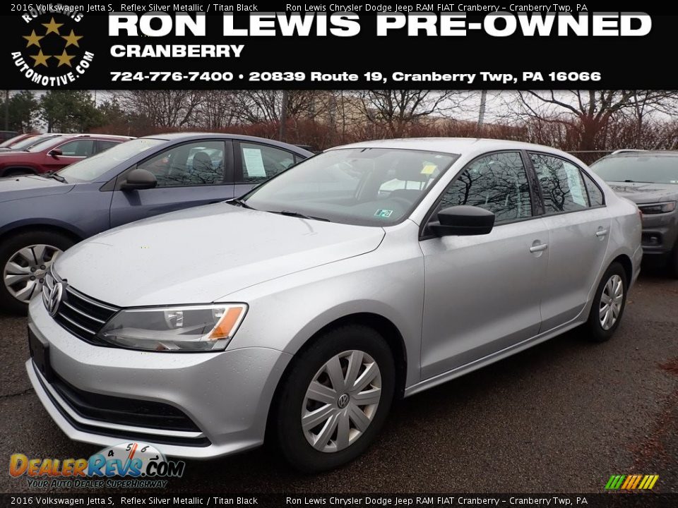 2016 Volkswagen Jetta S Reflex Silver Metallic / Titan Black Photo #1