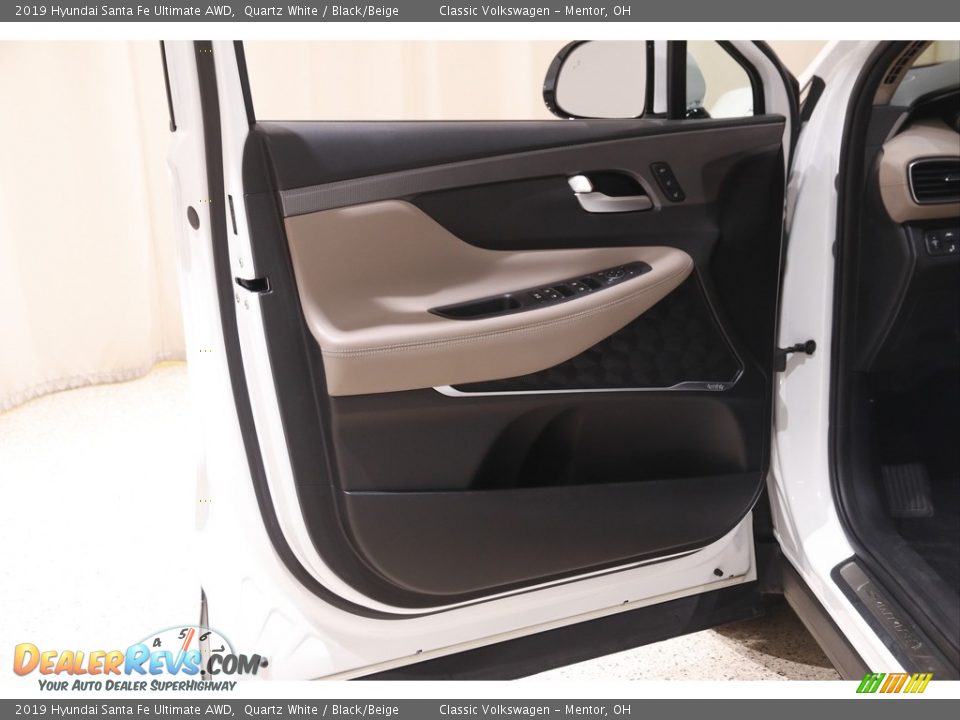 2019 Hyundai Santa Fe Ultimate AWD Quartz White / Black/Beige Photo #4