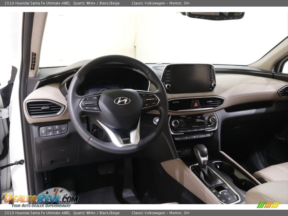 2019 Hyundai Santa Fe Ultimate AWD Quartz White / Black/Beige Photo #6