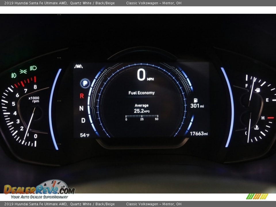 2019 Hyundai Santa Fe Ultimate AWD Quartz White / Black/Beige Photo #8