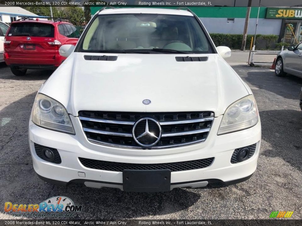 2008 Mercedes-Benz ML 320 CDI 4Matic Arctic White / Ash Grey Photo #2