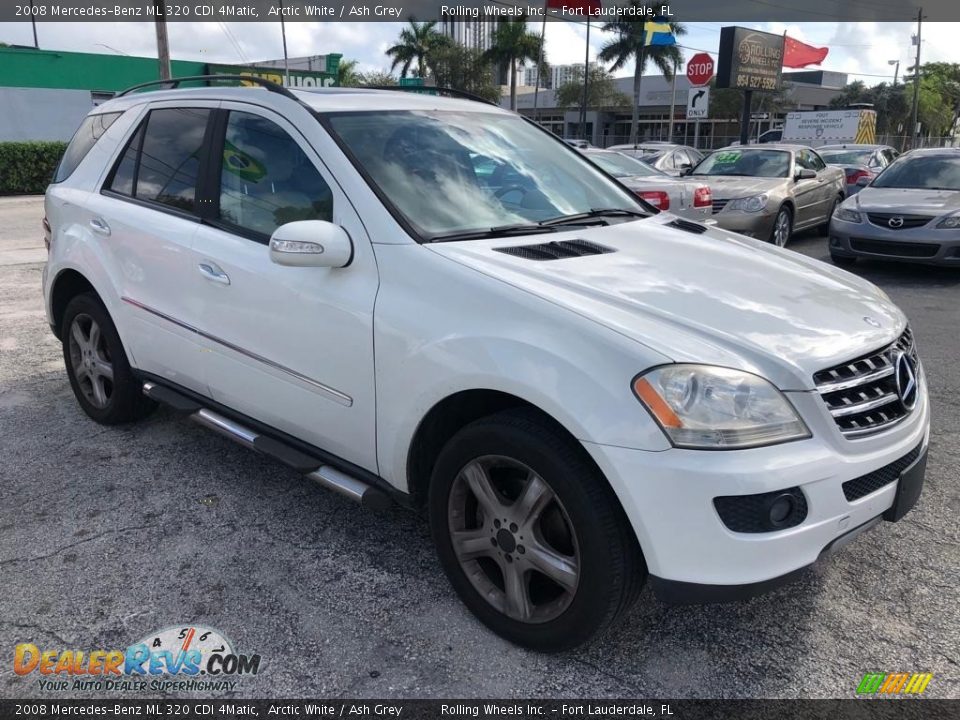 2008 Mercedes-Benz ML 320 CDI 4Matic Arctic White / Ash Grey Photo #3