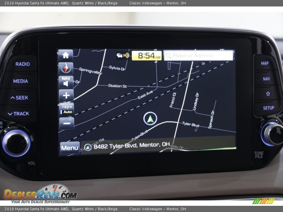 2019 Hyundai Santa Fe Ultimate AWD Quartz White / Black/Beige Photo #11