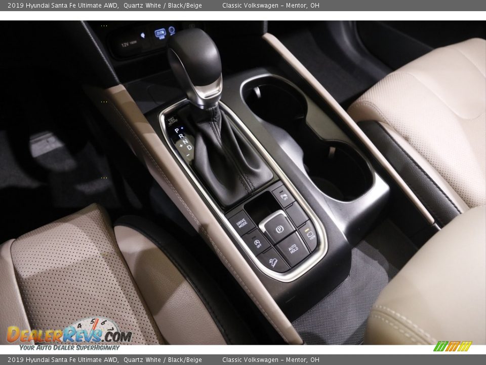 2019 Hyundai Santa Fe Ultimate AWD Quartz White / Black/Beige Photo #15