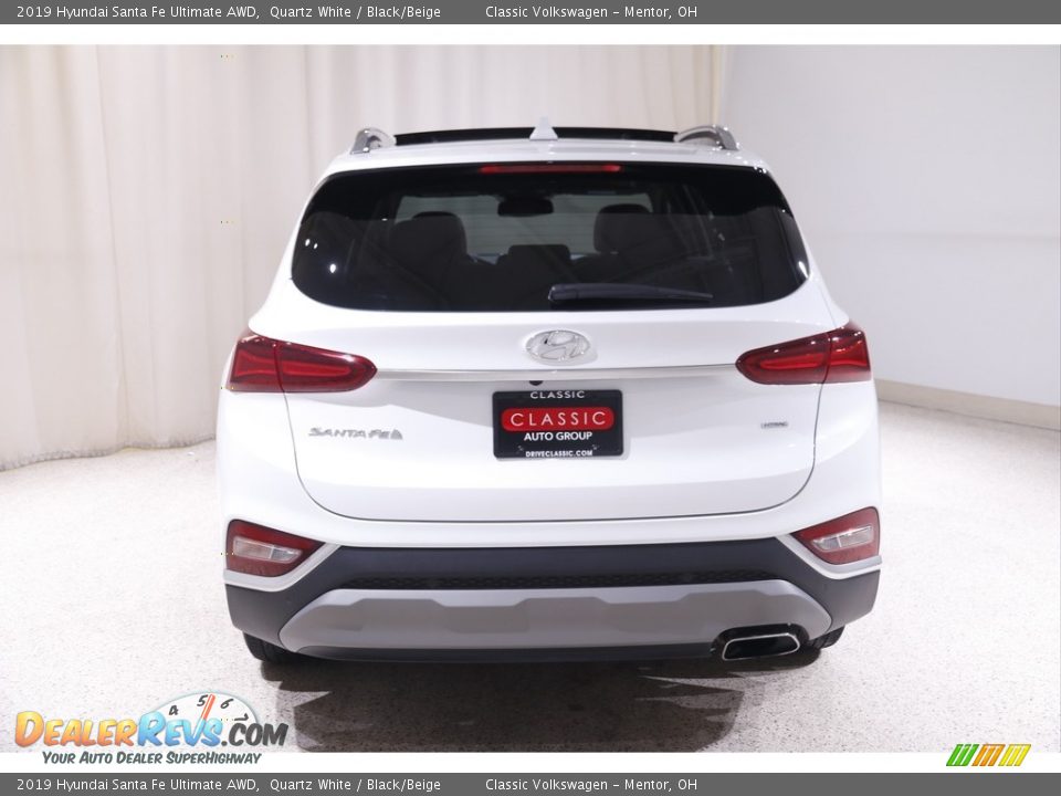 2019 Hyundai Santa Fe Ultimate AWD Quartz White / Black/Beige Photo #19