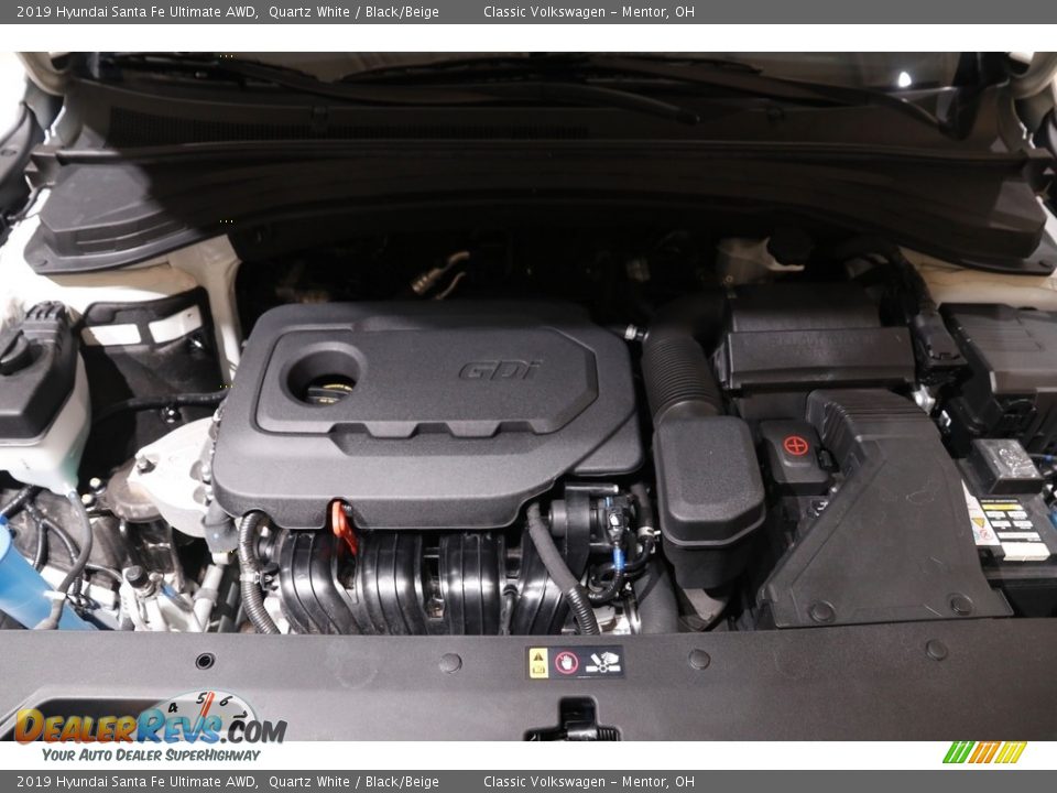 2019 Hyundai Santa Fe Ultimate AWD Quartz White / Black/Beige Photo #20