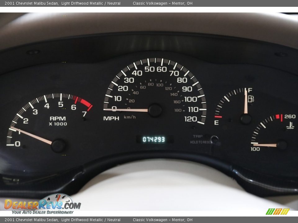 2001 Chevrolet Malibu Sedan Light Driftwood Metallic / Neutral Photo #10