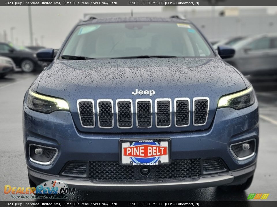 2021 Jeep Cherokee Limited 4x4 Slate Blue Pearl / Ski Gray/Black Photo #3