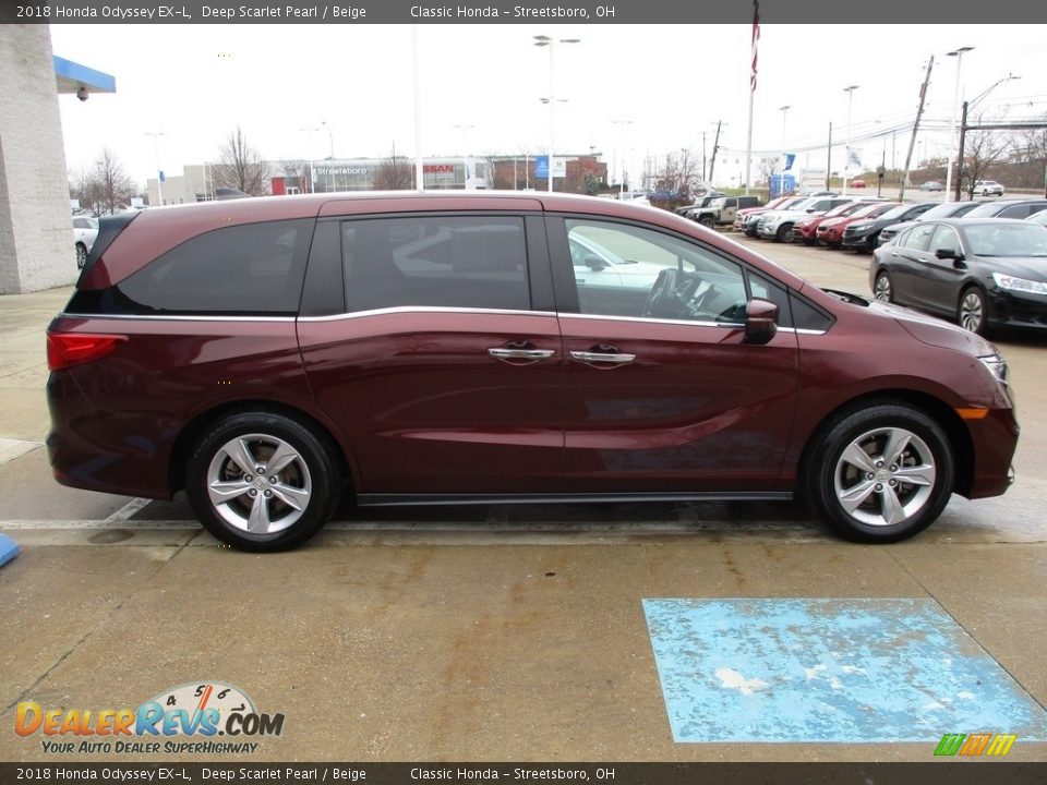 2018 Honda Odyssey EX-L Deep Scarlet Pearl / Beige Photo #4