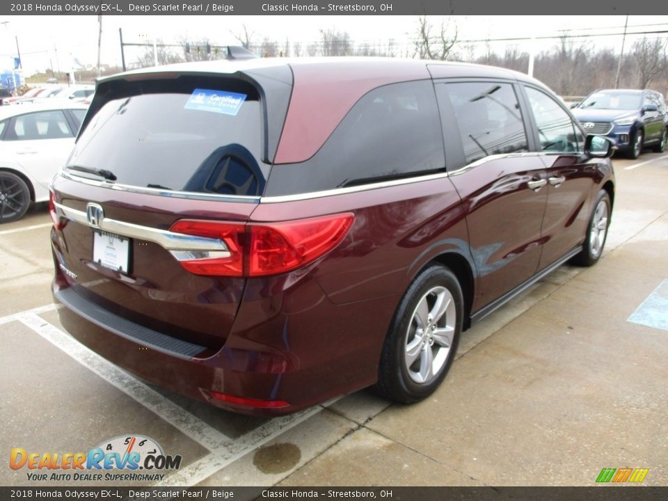 2018 Honda Odyssey EX-L Deep Scarlet Pearl / Beige Photo #7