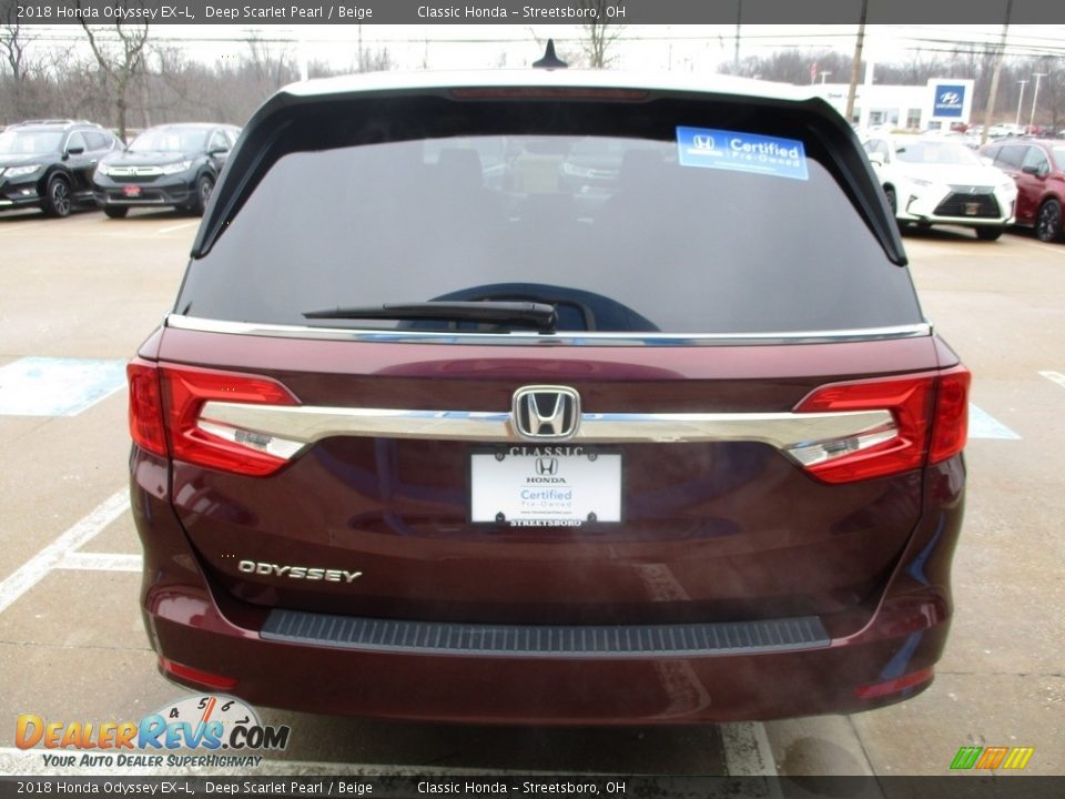 2018 Honda Odyssey EX-L Deep Scarlet Pearl / Beige Photo #8