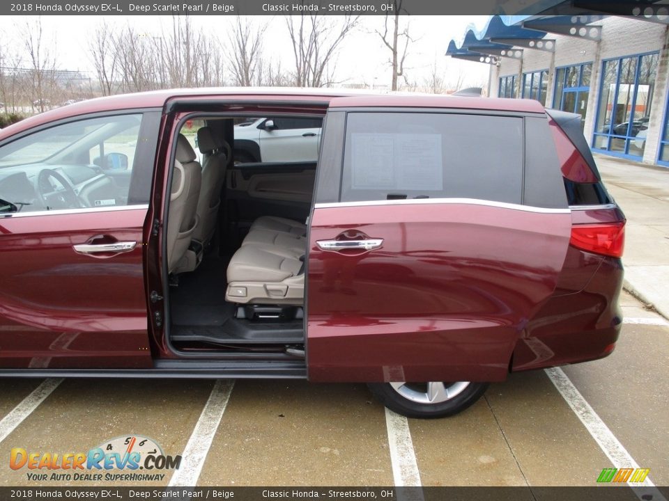 2018 Honda Odyssey EX-L Deep Scarlet Pearl / Beige Photo #26