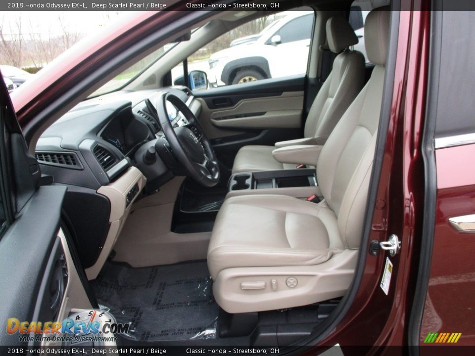 2018 Honda Odyssey EX-L Deep Scarlet Pearl / Beige Photo #30