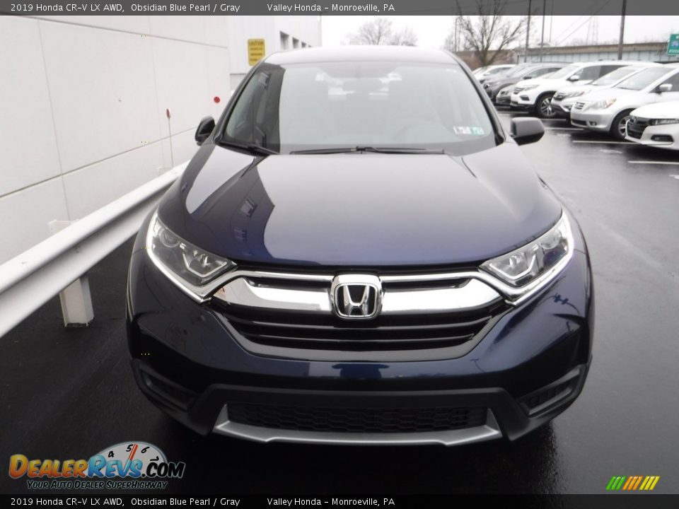 2019 Honda CR-V LX AWD Obsidian Blue Pearl / Gray Photo #4