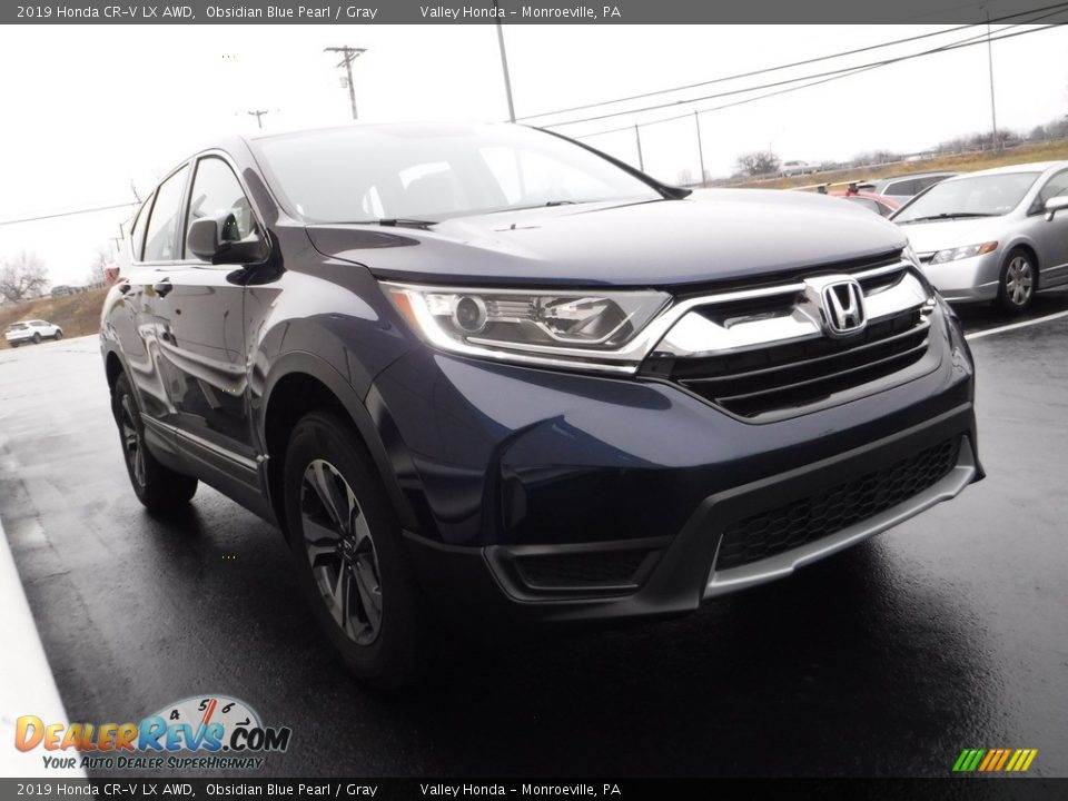 2019 Honda CR-V LX AWD Obsidian Blue Pearl / Gray Photo #5