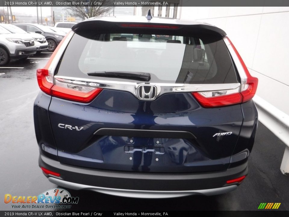 2019 Honda CR-V LX AWD Obsidian Blue Pearl / Gray Photo #6